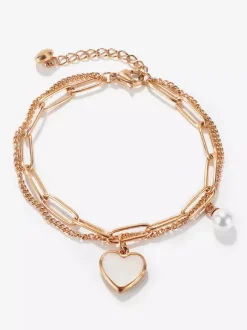 Bracelet en perles d'huîtres en forme de c艙ur pour femme 2026