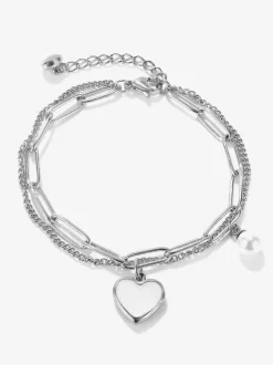 Bracelet en perles d'huîtres en forme de c艙ur pour femme 2026