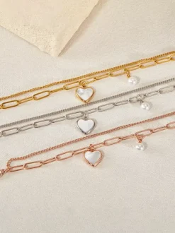 Bracelet en perles d'huîtres en forme de c艙ur pour femme 2026