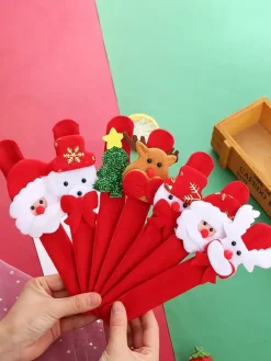 Bracelet à Claquer Bande de Slap Enfant Fille Garçon Jouets de Noël Renne