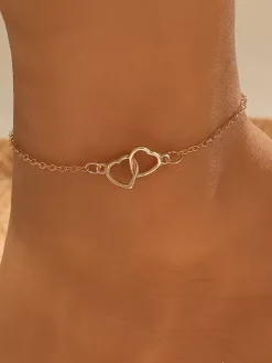 Bracelet de cheville coeur ajouré plage été bracelet de cheville