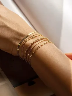 Bracelet multicouche en perles tressées plaqué Chic décontracté