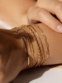 Bracelet multicouche en perles tressées plaqué Chic décontracté