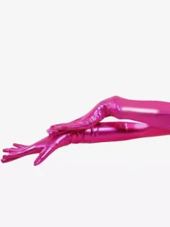 Brillant métallique rouge rose épaule longueur gants Déguisements Halloween