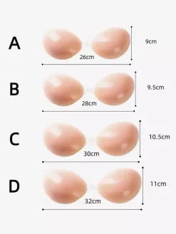 Cache-tétons push-up en silicone respirant 4 tailles pour femmes Réutilisables Adhésif