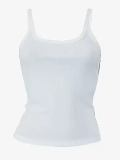 Camisole Simple De Cow-boy Blanche À Col En U Pour Femme