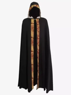 Cape Longue Rétro Hommes Robe Déguisement Du Clergé D'Église Médiévale Bourgogne