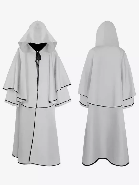 Cape Vintage Déguisement Médiéval Costume Homme Cosplay Rétro Bourgogne