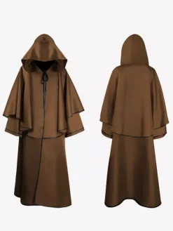 Cape Vintage Déguisement Médiéval Costume Homme Cosplay Rétro Bourgogne