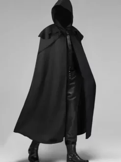 Cape en fibre de Polyester accessoire Vintage rouge rétro Costumes rétro pour hommes Bourgogne