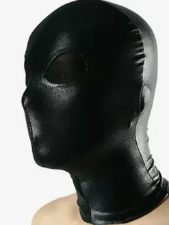 Capuche Métallisée Brillante Noire Déguisements Halloween