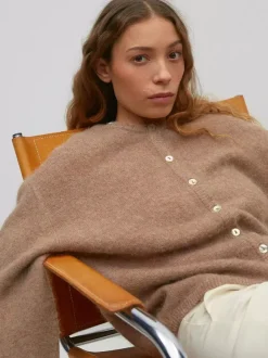 Cardigan basique en tricot à col ras du cou pour femme 2026