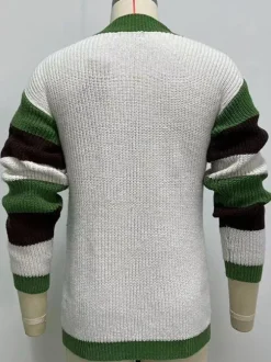 Cardigan Décontracté Pour Hommes Pulls Manches Longues Confortable Vert