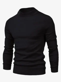 Cardigan Homme Pull Homme Tricot Col Montant Automne Bordeaux Abricot