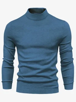 Cardigan Homme Pull Homme Tricot Col Montant Automne Bordeaux Abricot