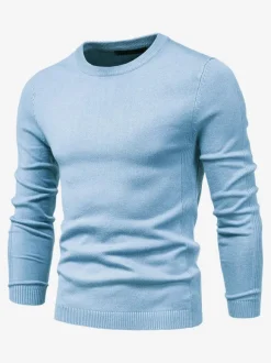 Cardigan Homme Pull Maille Col Rond Automne Printemps Marine Foncé Blanc