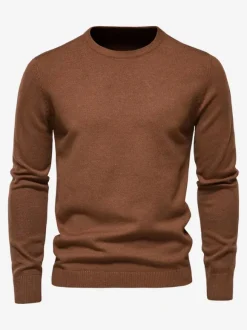 Cardigan Homme Pull Maille Col Rond Automne Printemps Marine Foncé Blanc