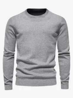 Cardigan Homme Pull Maille Col Rond Automne Printemps Marine Foncé Blanc