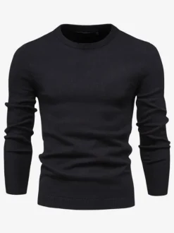 Cardigan Homme Pull Maille Col Rond Automne Printemps Marine Foncé Blanc