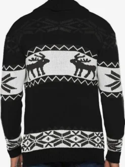 Cardigan décontracté à manches longues pour hommes  pull à motif de noël
