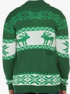 Cardigan décontracté à manches longues pour hommes  pull à motif de noël
