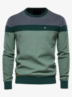 Cardigan Homme Pull Tricot Col Rond Automne Hiver Orange Gris Foncé