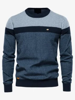 Cardigan Homme Pull Tricot Col Rond Automne Hiver Orange Gris Foncé