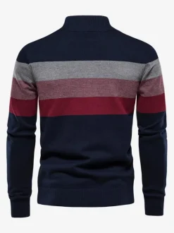 Cardigan Pour Hommes Pull En Tricot Col Polo Automne Zipper