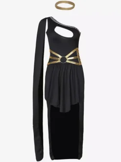 Carnaval Costumes Prêtresse Grèce Blanche Sexy Robes Déesse Polyester