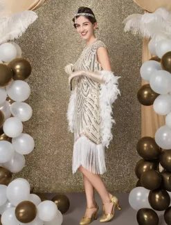 Carnaval Robe Gatsby Années 1920 Paillettes Franges