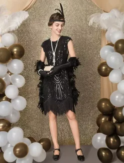 Carnaval Robe Gatsby Années 1920 Paillettes Franges