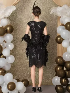 Carnaval Robe Gatsby Années 1920 Paillettes Franges