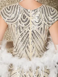 Carnaval Robe Gatsby Années 1920 Paillettes Franges