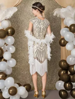 Carnaval Robe Gatsby Années 1920 Paillettes Franges