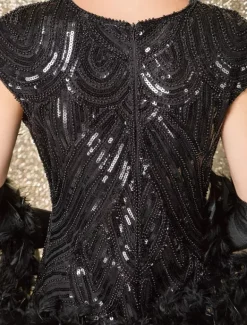 Carnaval Robe Gatsby Années 1920 Paillettes Franges