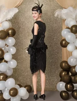 Carnaval Robe Gatsby Années 1920 Paillettes Franges