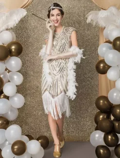 Carnaval Robe Gatsby Années 1920 Paillettes Franges