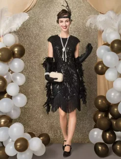 Carnaval Robe Gatsby Années 1920 Paillettes Franges