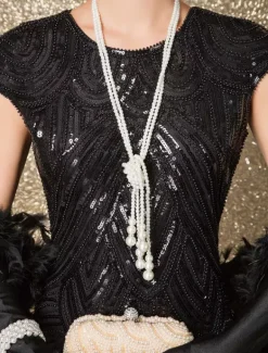 Carnaval Robe Gatsby Années 1920 Paillettes Franges