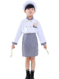 Carnival Chef Kids Cosplay Polyester Set Kids Cosplay Costumes For Childre Costumes Déguisements Halloween