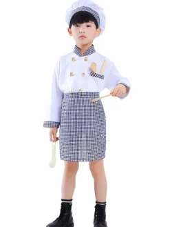 Carnival Chef Kids Cosplay Polyester Set Kids Cosplay Costumes For Childre Costumes Déguisements Halloween