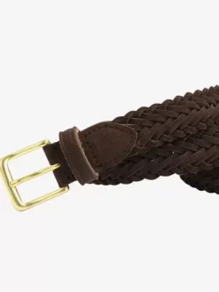 Ceinture en cuir tressé ceintures rétro en détresse pour femmes avec boucle