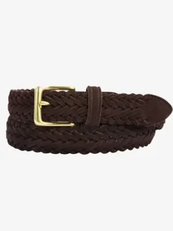 Ceinture en cuir tressé ceintures rétro en détresse pour femmes avec boucle