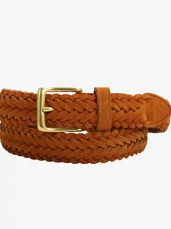 Ceinture en cuir tressé ceintures rétro en détresse pour femmes avec boucle