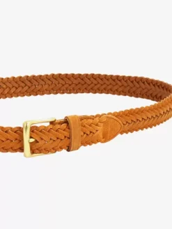 Ceinture en cuir tressé ceintures rétro en détresse pour femmes avec boucle
