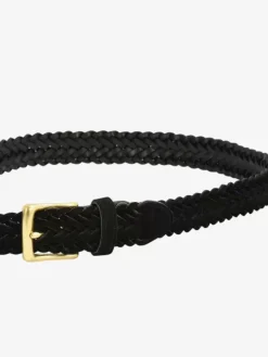 Ceinture en cuir tressé ceintures rétro en détresse pour femmes avec boucle
