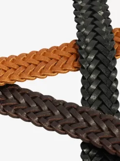 Ceinture en cuir tressé ceintures rétro en détresse pour femmes avec boucle
