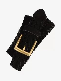 Ceinture en cuir tressé ceintures rétro en détresse pour femmes avec boucle