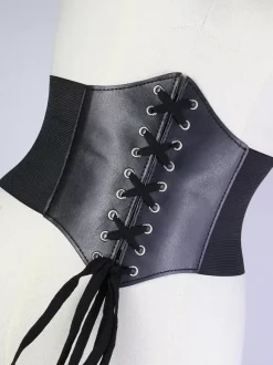 Ceinture noire Steampunk Accessoire de costume Vêtements vintage