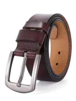 Ceinture pour hommes en cuir PU Ceinture noire à la mode